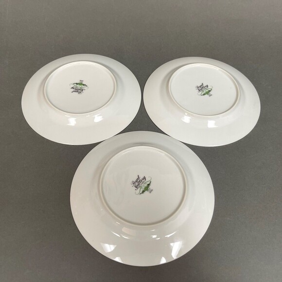 Royal Gallery Jill 9005P White Platinum Trim Bread Butter Plates Japan Lot of 3 - Picture 3 of 7